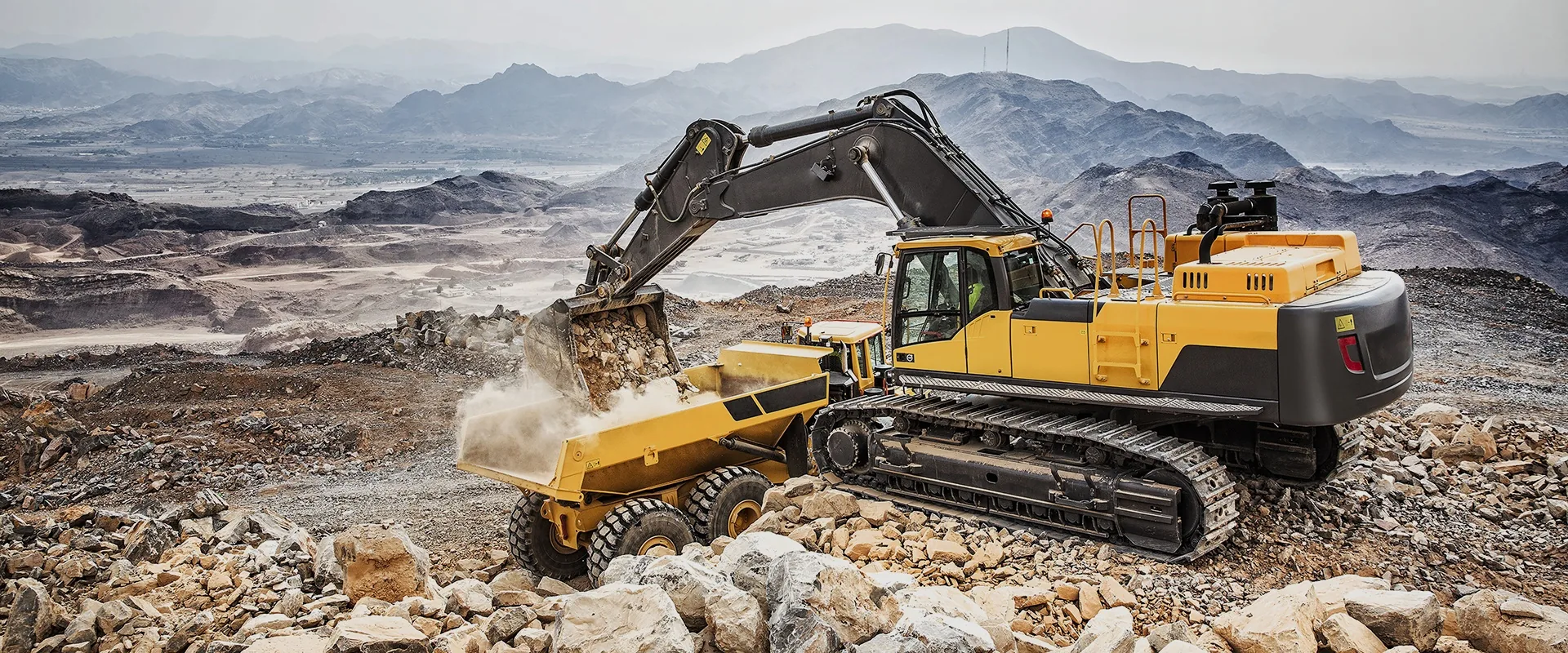 Excavator at work